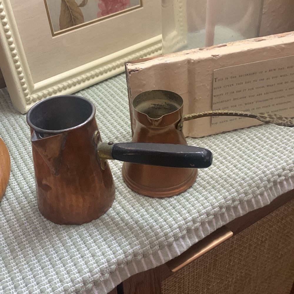 Update✨Pair of Antique Copper Turkish Coffee Pots✨